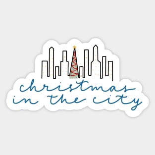 christmas in the city Sticker